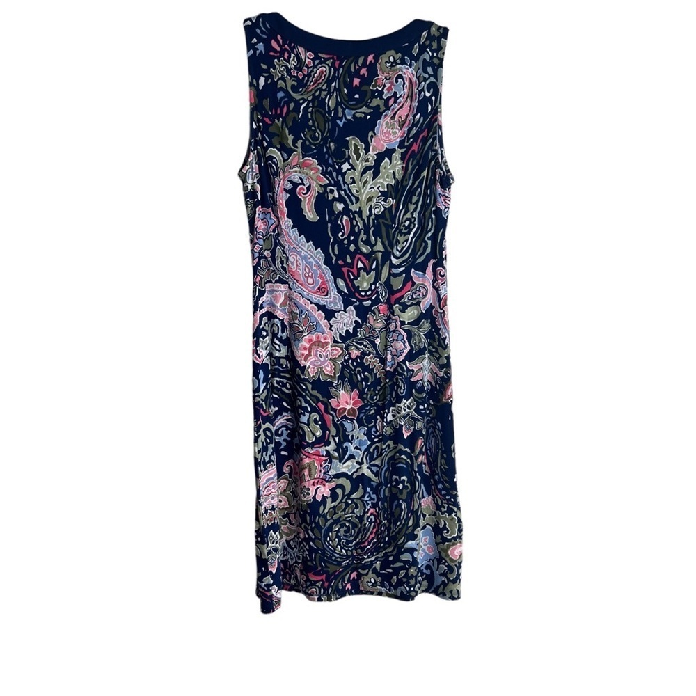 TOMMY BAHAMA Paisley Promanade Short Dress in Oceana Blue Size S/P - Picture 3 of 6